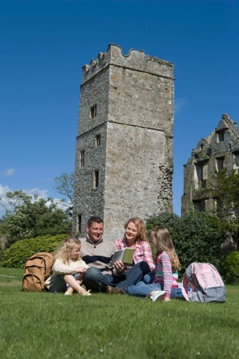 Family sightseeing in Ireland park