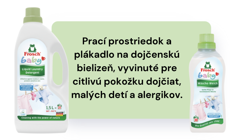 Prací prostriedok a plákadlo na dojčenskú bielizeň