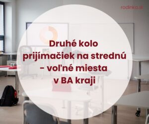 Druhé kolo prijímacích skúšok voľné miesta